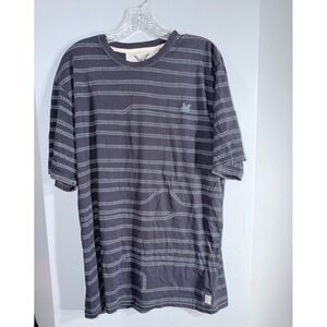 FCUK black and gray railroad shirt men's size XL